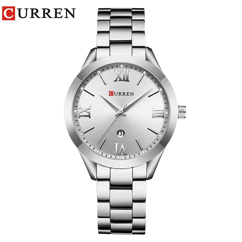 Reloj CURREN Mujer Elegante Acero Inoxidable Estilo Business