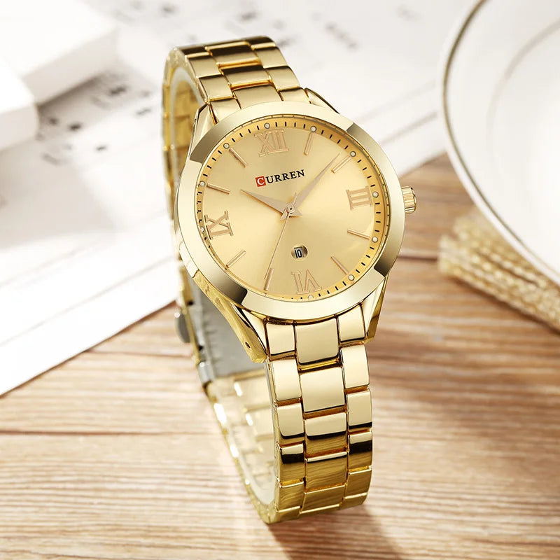 Reloj CURREN Mujer Elegante Acero Inoxidable Estilo Business