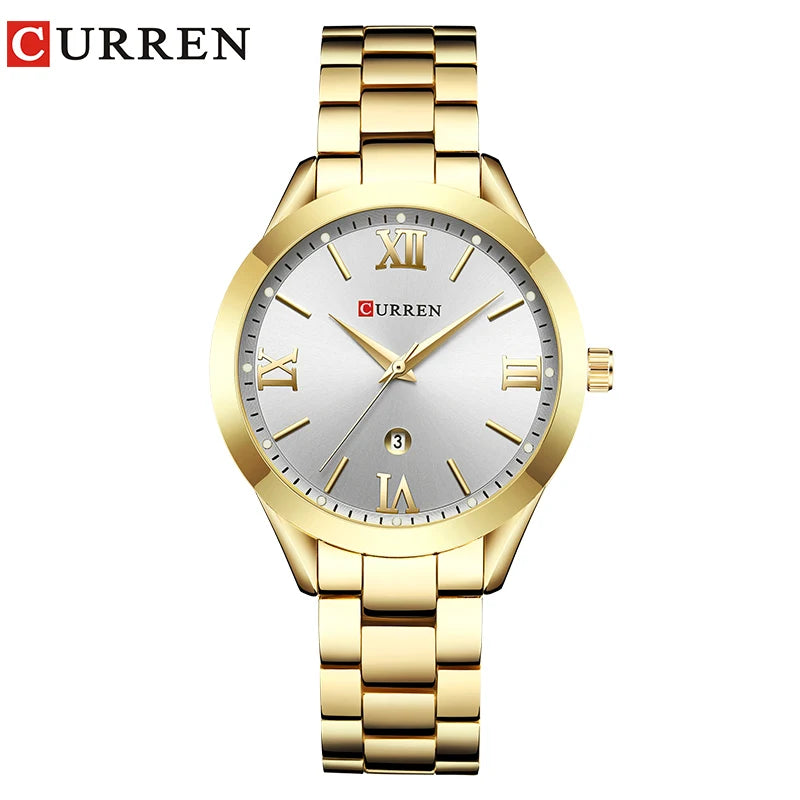 Reloj CURREN Mujer Elegante Acero Inoxidable Estilo Business