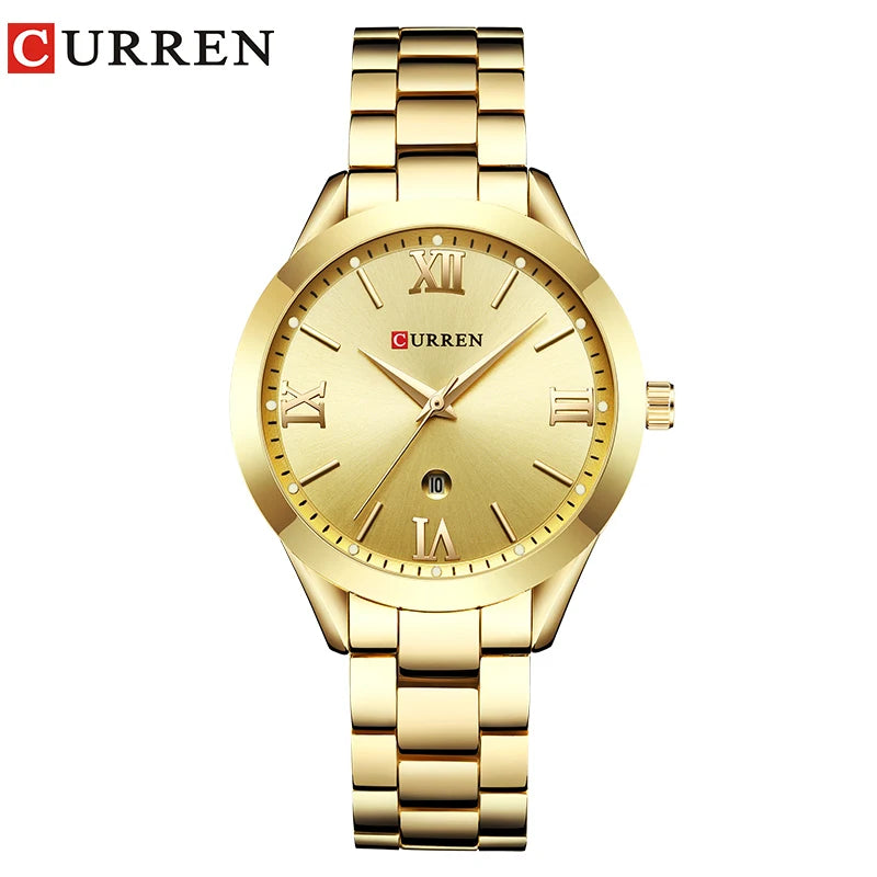 Reloj CURREN Mujer Elegante Acero Inoxidable Estilo Business