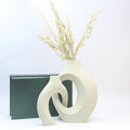 🌿 Set de 2 Jarrones Decorativos Estilo Nórdico Moderno | Jarrones Huecos para Decoración del Hogars