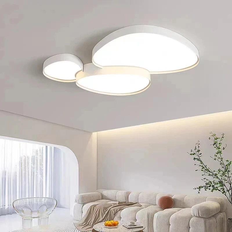 💡 Lámpara de Techo LED Moderna Nórdica Blanco y Negro | Iluminación para Sala y Dormitorio