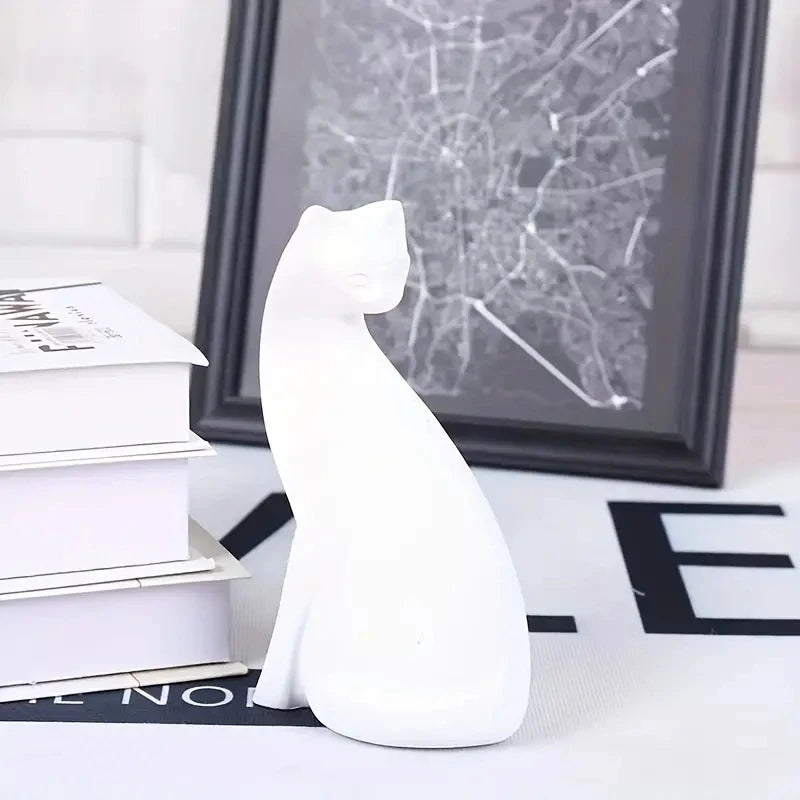 🐱 Figura Decorativa de Pareja de Gatos en Resina | Escultura Romántica para Hogar y Regalo Especial