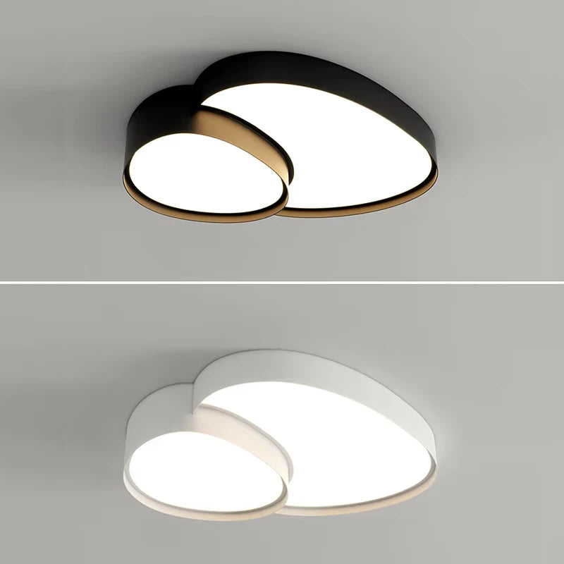 💡 Lámpara de Techo LED Moderna Nórdica Blanco y Negro | Iluminación para Sala y Dormitorio