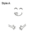 Sticker Cute para Nevera Carita Feliz | Vinilo Decorativo Creativo para Cocina y Refrigerador
