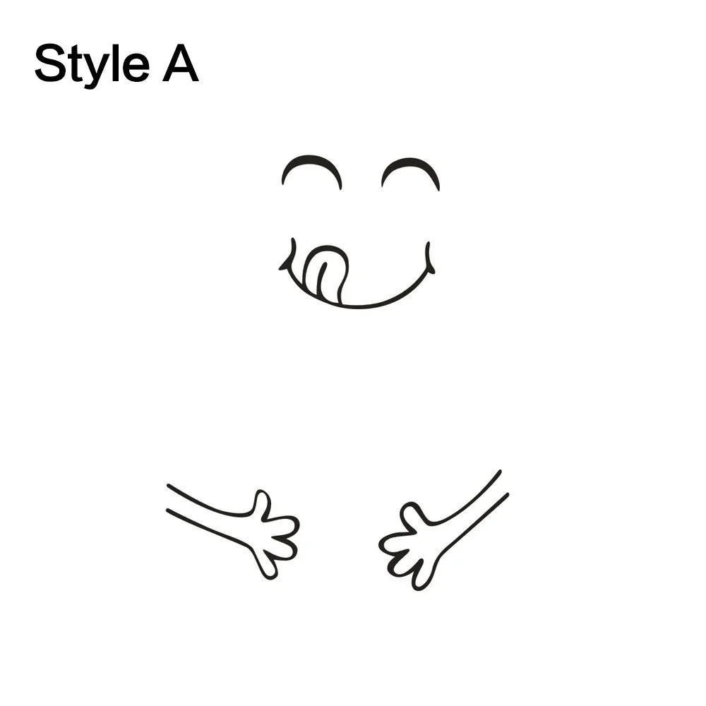 Sticker Cute para Nevera Carita Feliz | Vinilo Decorativo Creativo para Cocina y Refrigerador