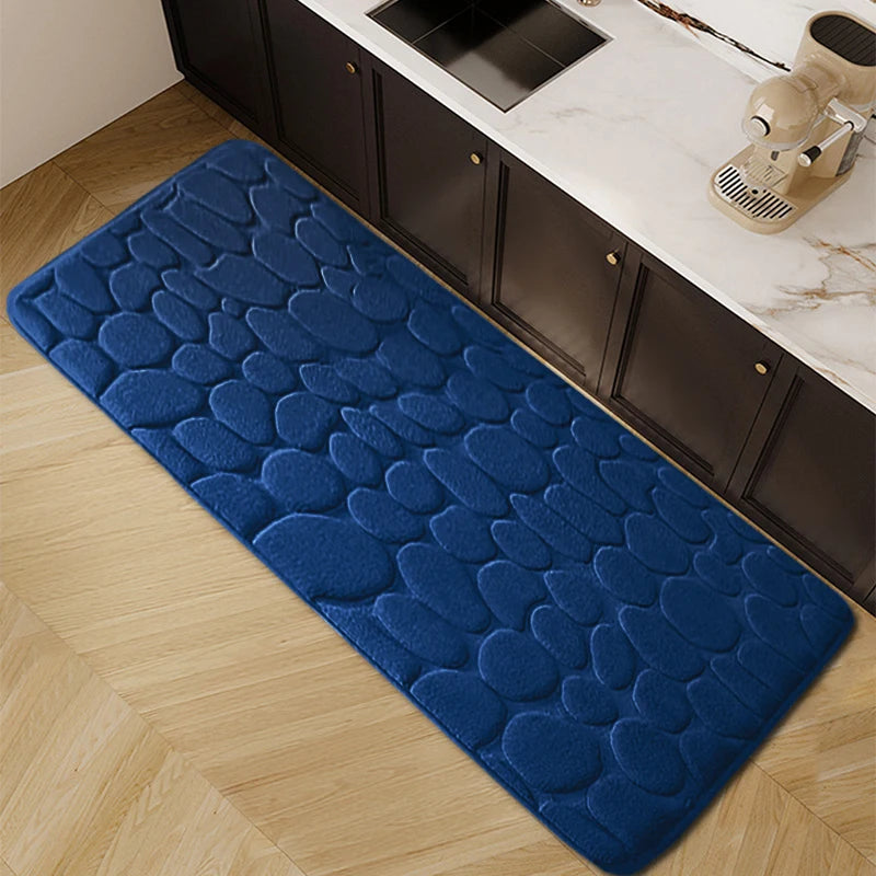 🏡 Tapete de Cocina Antideslizante Suave Diseño Piedra | Alfombra Absorbente Lavable para Hogar