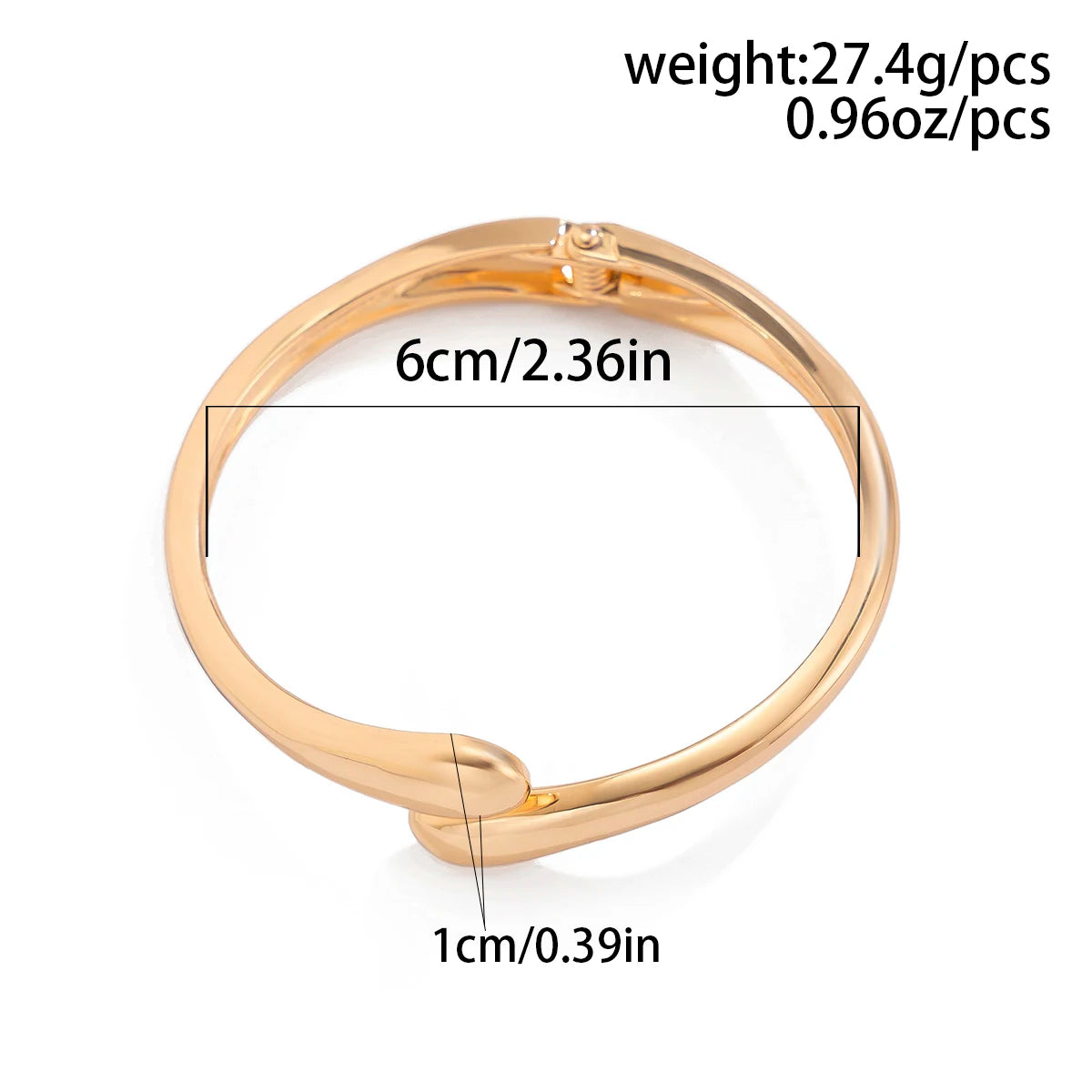 Pulsera Dorada Water Drop de Lujo para Mujer – Brazalete Elegante y Modernoft