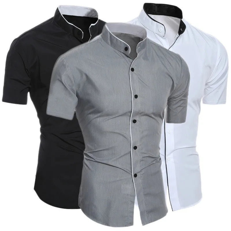 **Camisa Casual de Hombre Manga Corta | Estilo Minimalista y Elegante para Uso Diario y Oficina**