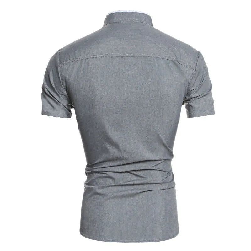 **Camisa Casual de Hombre Manga Corta | Estilo Minimalista y Elegante para Uso Diario y Oficina**