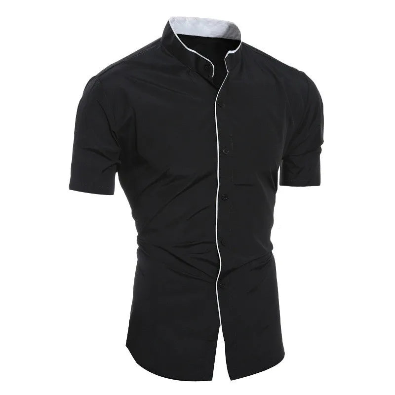 **Camisa Casual de Hombre Manga Corta | Estilo Minimalista y Elegante para Uso Diario y Oficina**