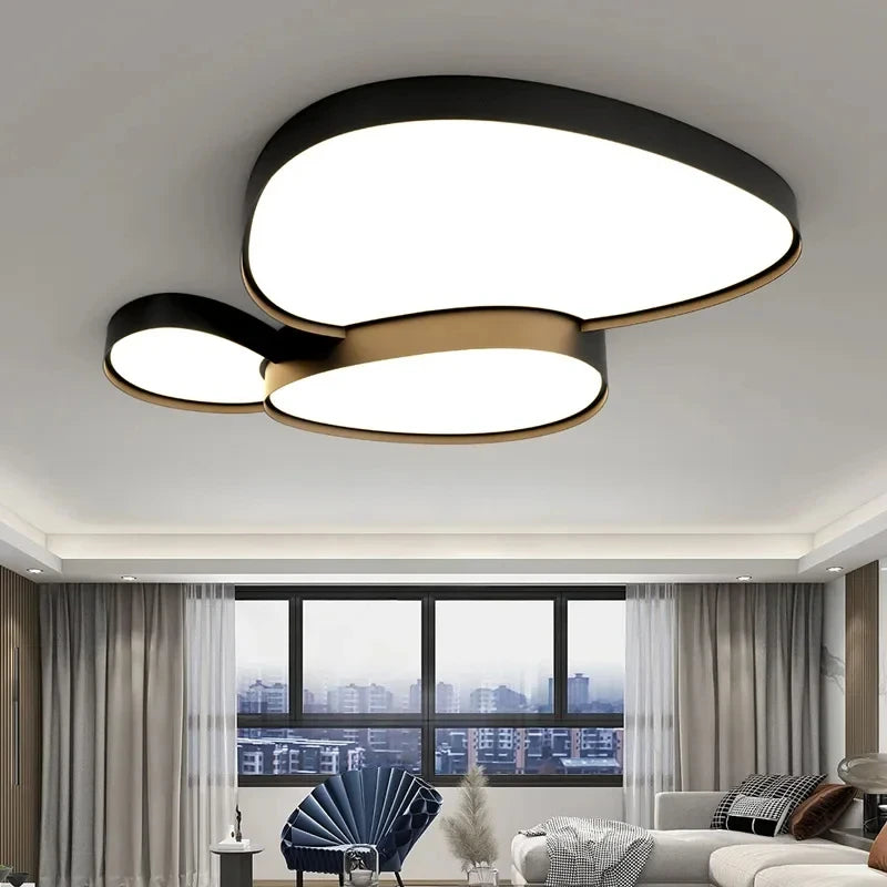 💡 Lámpara de Techo LED Moderna Nórdica Blanco y Negro | Iluminación para Sala y Dormitorio