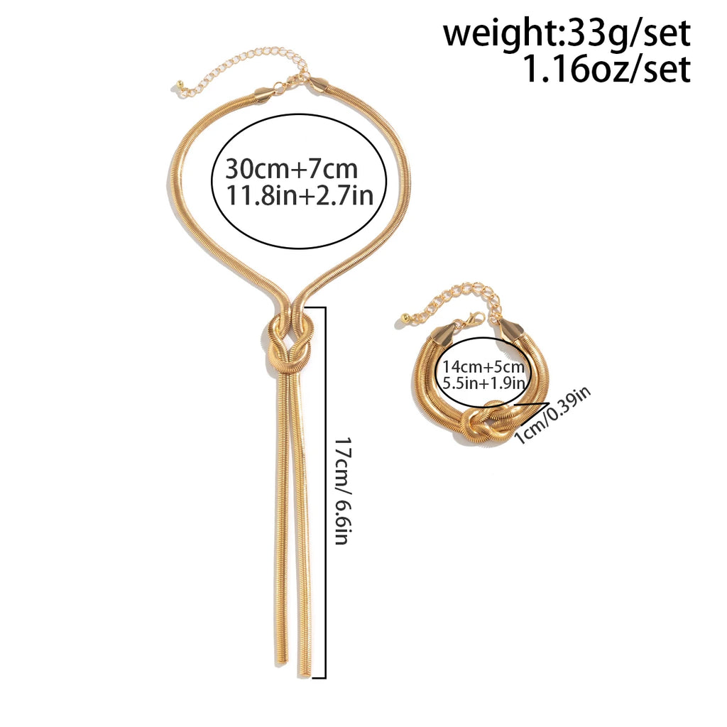 Set Collar y Pulsera Snake Chain 2PCS para Mujer – Joyería Sexy Y2K Vintage Elegante y Moderna