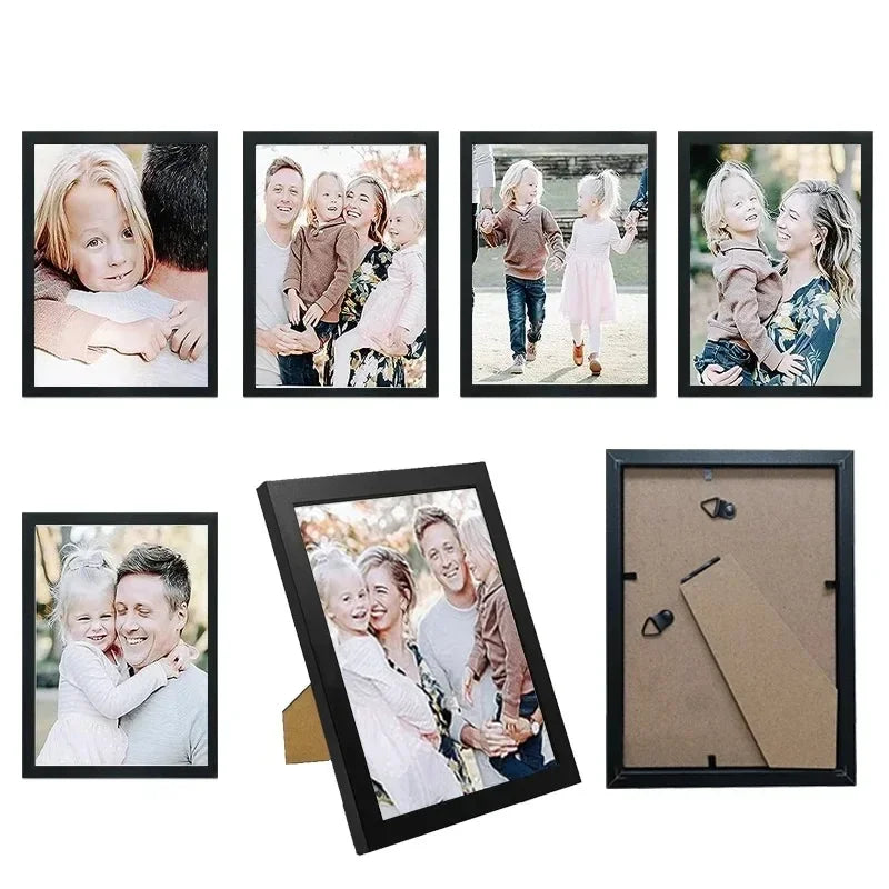 🖼️ Set de Marcos de Fotos Negros Minimalistas 5/7/9/14 Piezas | Decoración de Pared Estilo Nórdico para Hogar