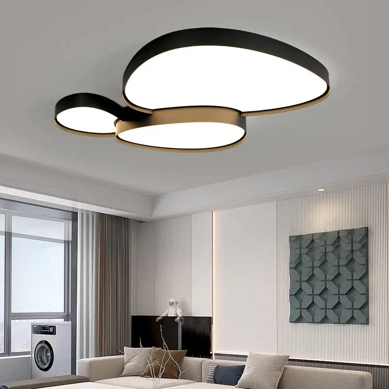 💡 Lámpara de Techo LED Moderna Nórdica Blanco y Negro | Iluminación para Sala y Dormitorio