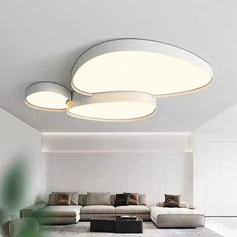 💡 Lámpara de Techo LED Moderna Nórdica Blanco y Negro | Iluminación para Sala y Dormitorio