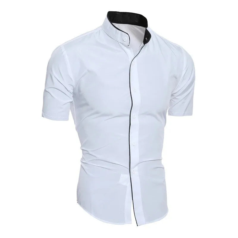 **Camisa Casual de Hombre Manga Corta | Estilo Minimalista y Elegante para Uso Diario y Oficina**
