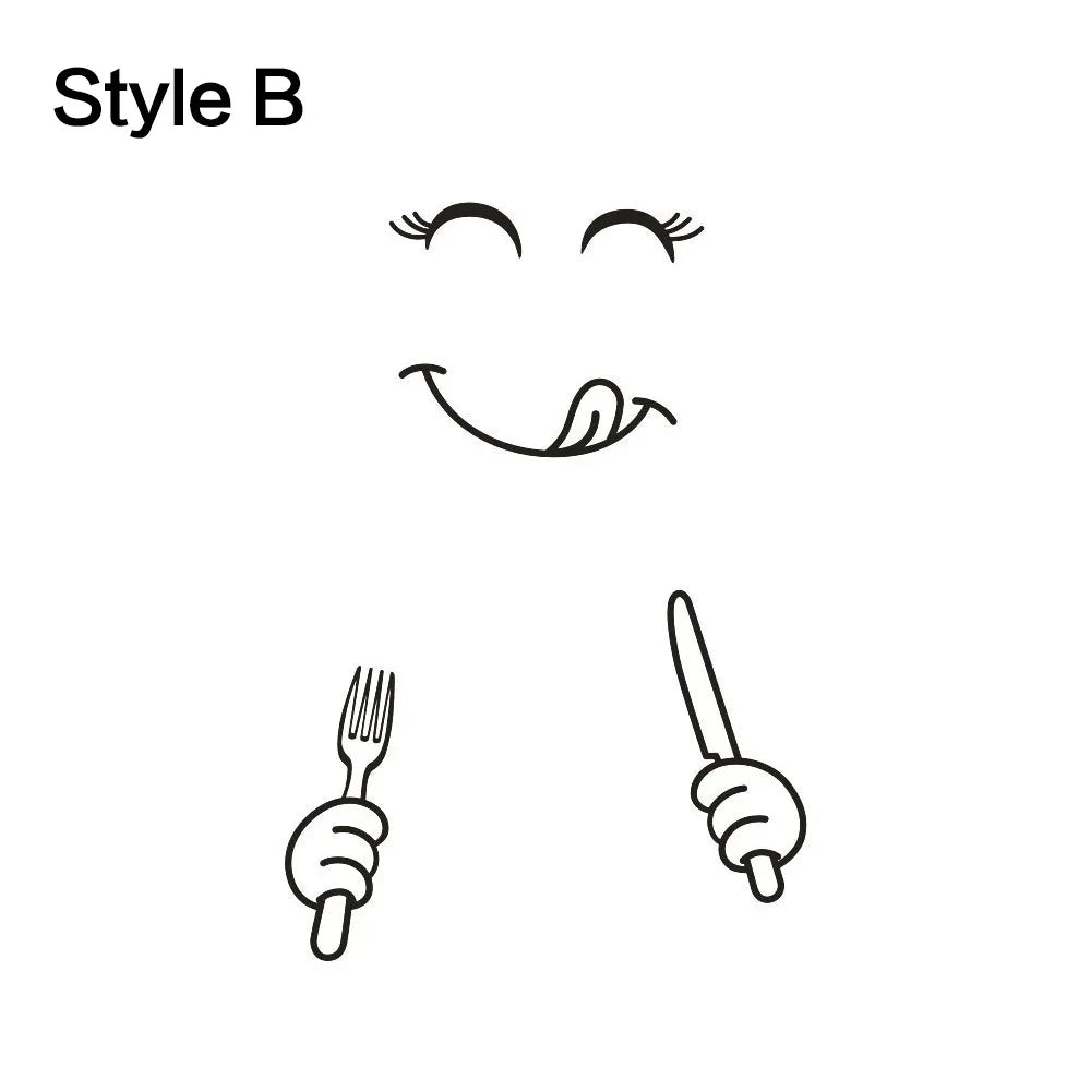 Sticker Cute para Nevera Carita Feliz | Vinilo Decorativo Creativo para Cocina y Refrigerador