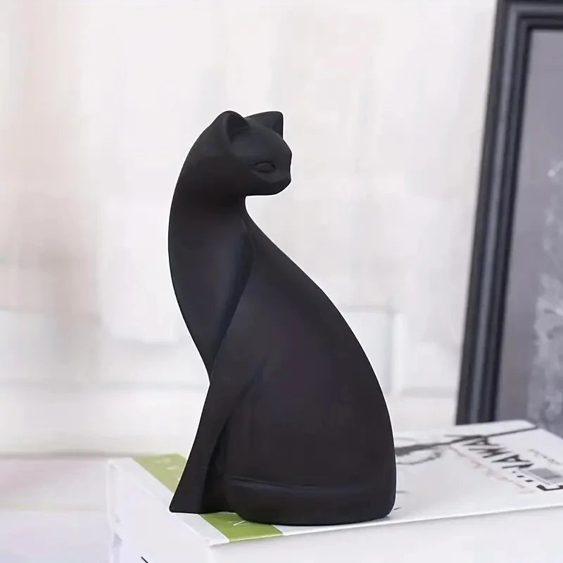 🐱 Figura Decorativa de Pareja de Gatos en Resina | Escultura Romántica para Hogar y Regalo Especial